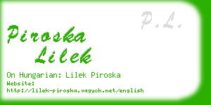 piroska lilek business card